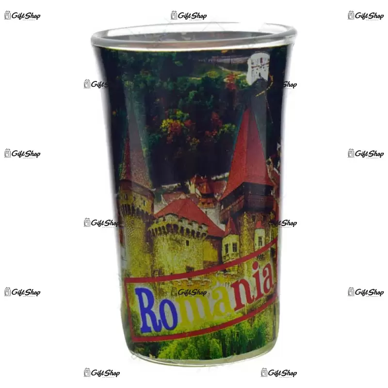 Pahar tip shot realizat din sticla – design romania b