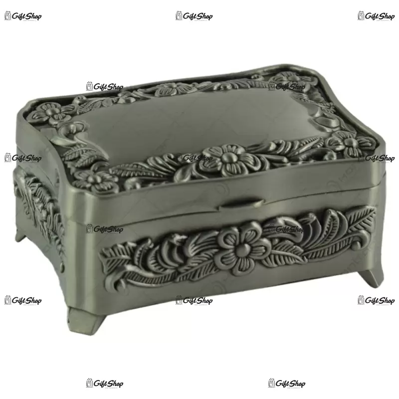 Caseta pentru bijuterii, elegant metal antimoniu a