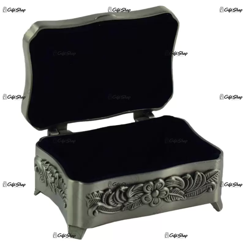 Caseta pentru bijuterii, elegant metal antimoniu a