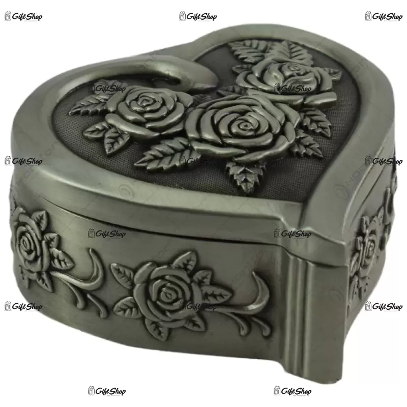 Caseta pentru bijuterii, elegant metal antimoniu b