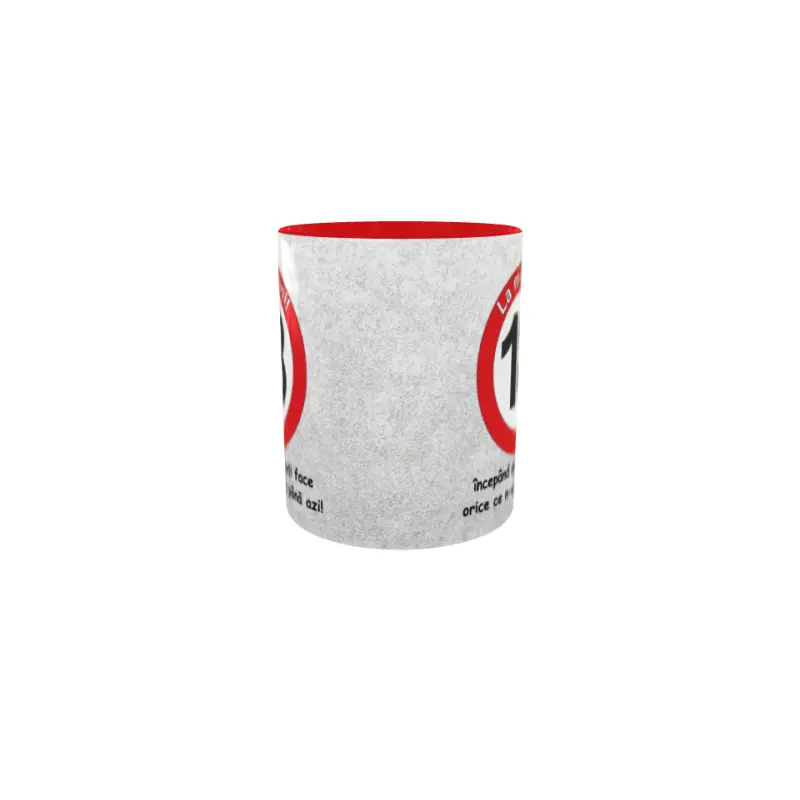 18 ani, cana ceramica interior maner rosiu, 330ml, model cgs1011a
