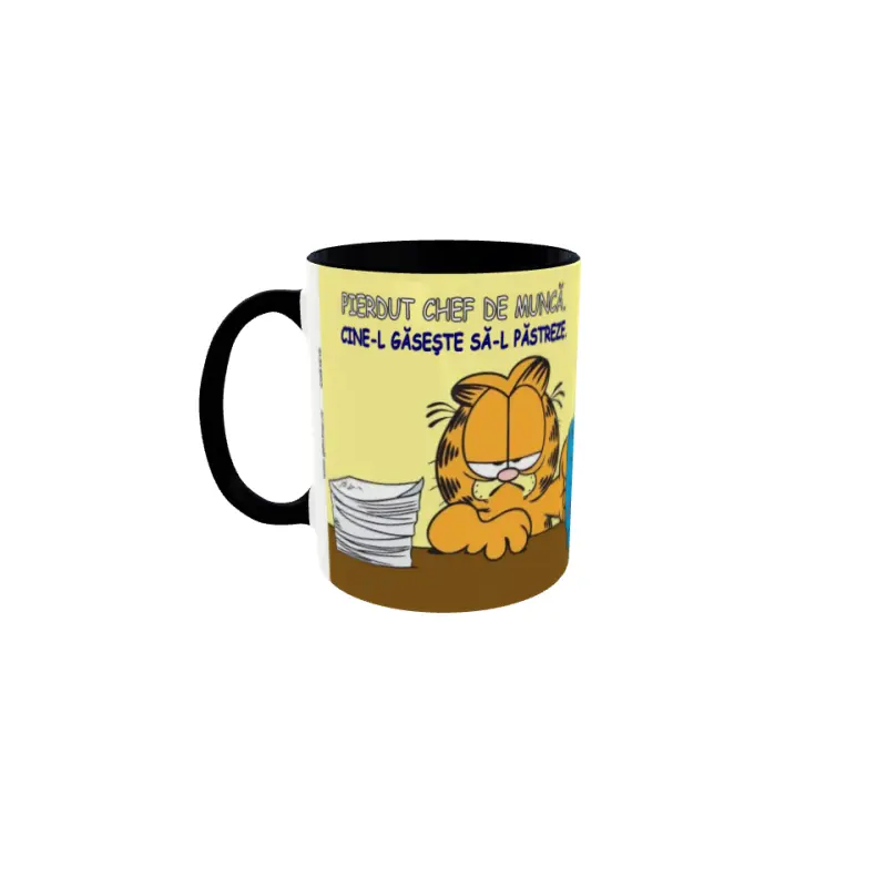 Pierdut chef de munca, cana ceramica, 330ml