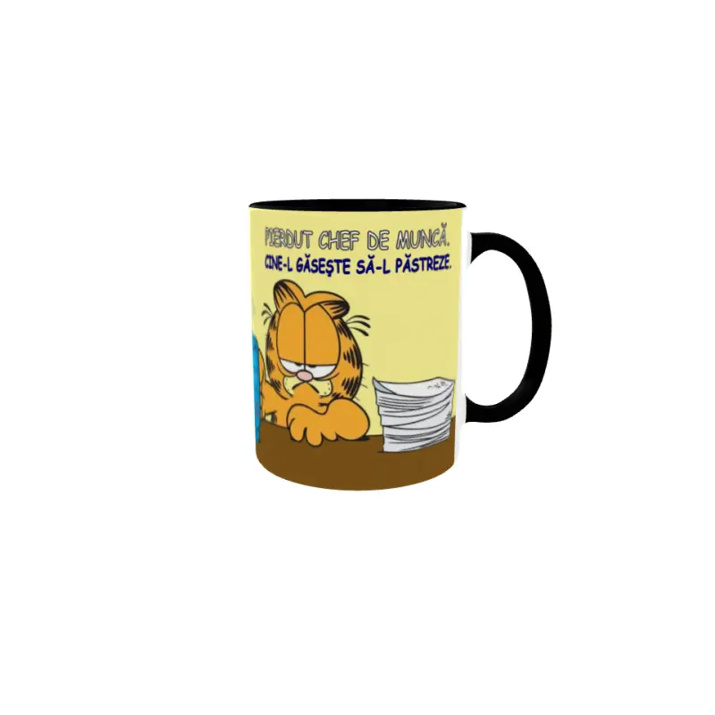 Pierdut chef de munca, cana ceramica, 330ml