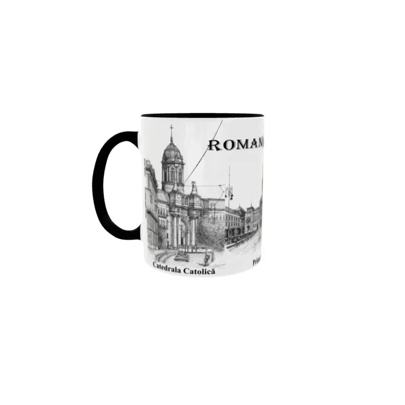 Arad romania, cana ceramica, 330ml, model 2