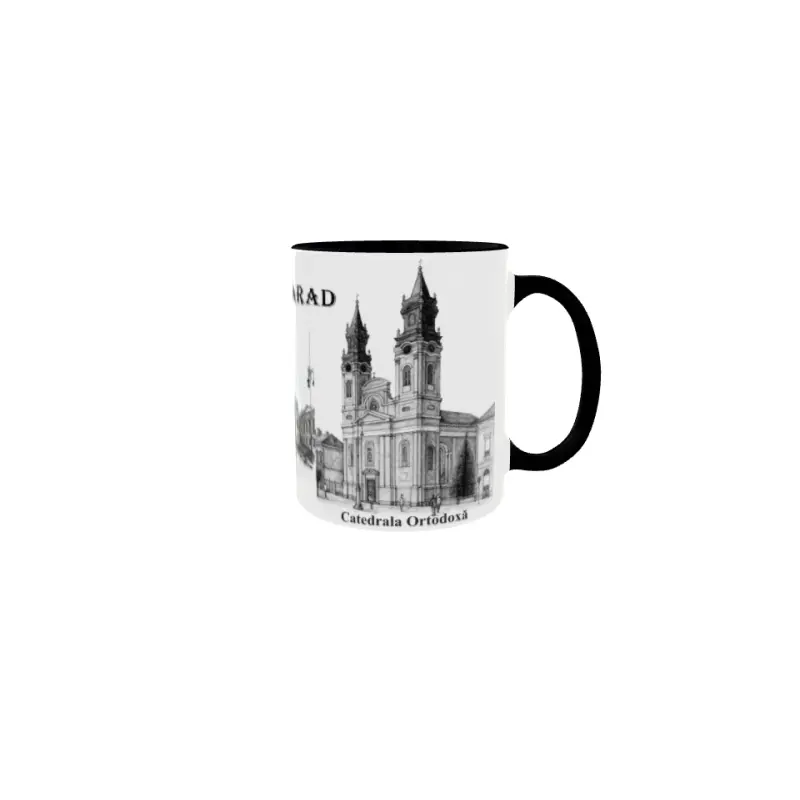 Arad romania, cana ceramica, 330ml, model 2