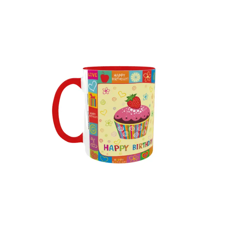 Happy birthday, cana ceramica, 330ml, model 1