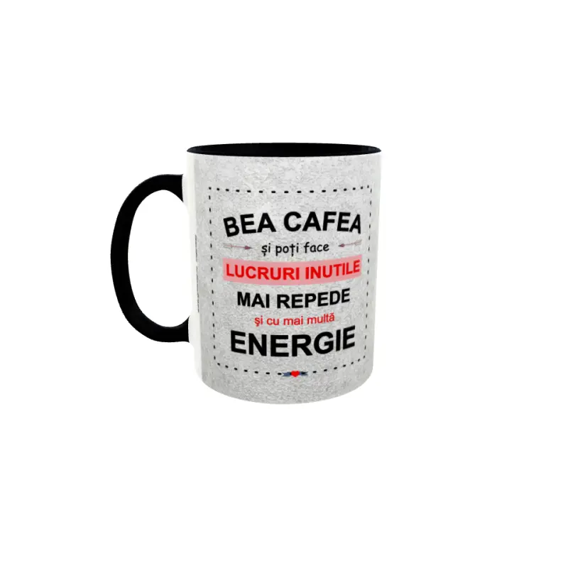 Bea cafea si poti face..., cana ceramica, 330ml, model 1