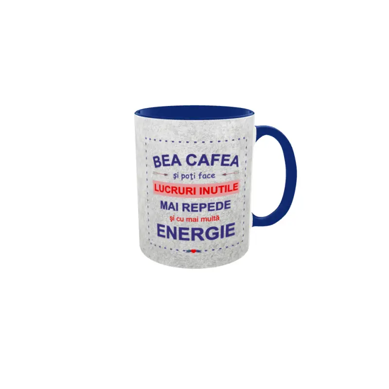 Bea cafea si poti face..., cana ceramica, 330ml, model 2