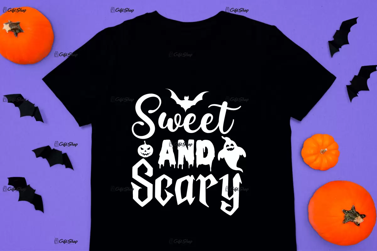 Sweet and scary, tricou cu mesaj