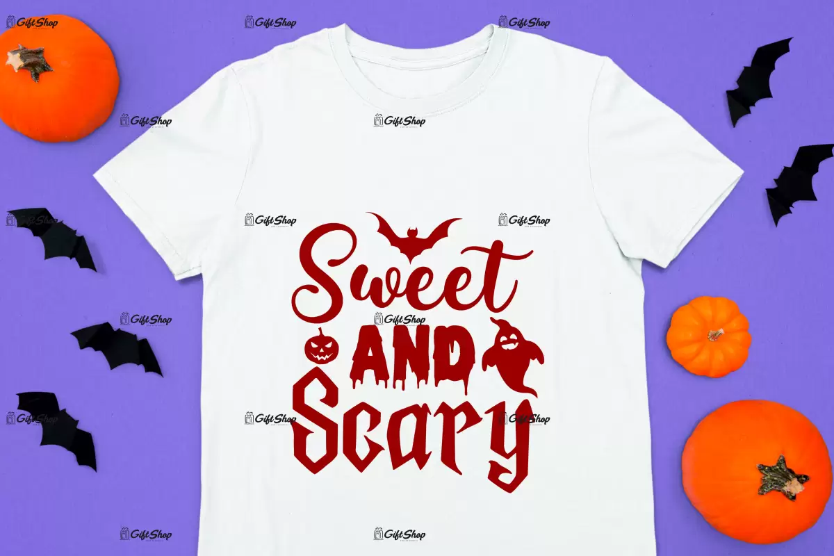 Sweet and scary, tricou cu mesaj
