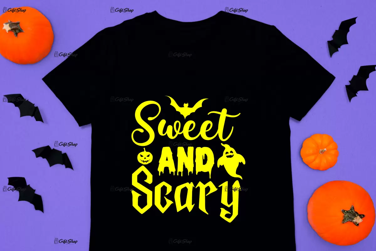 Sweet and scary, tricou cu mesaj