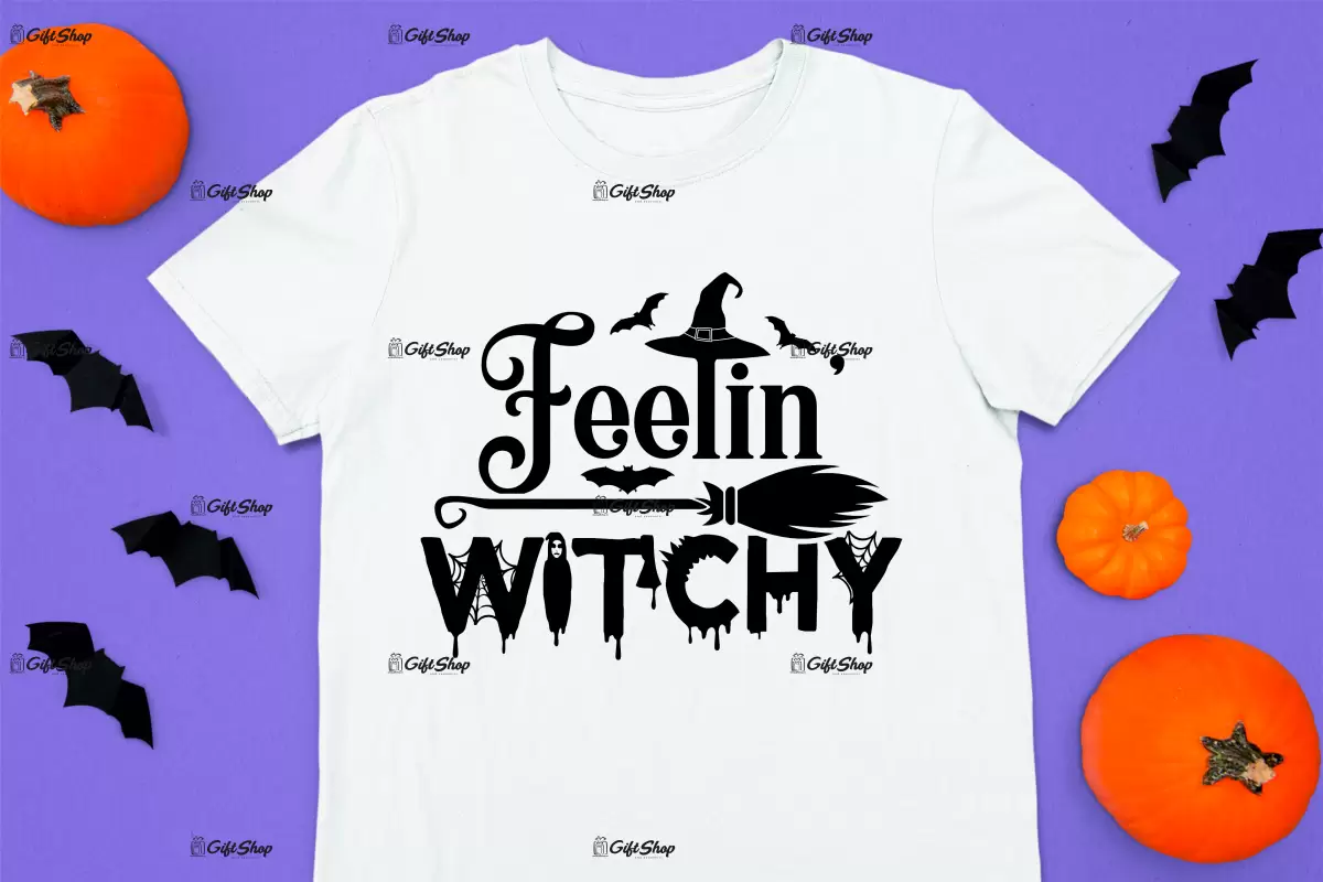 Feelin witchy, tricou cu mesaj