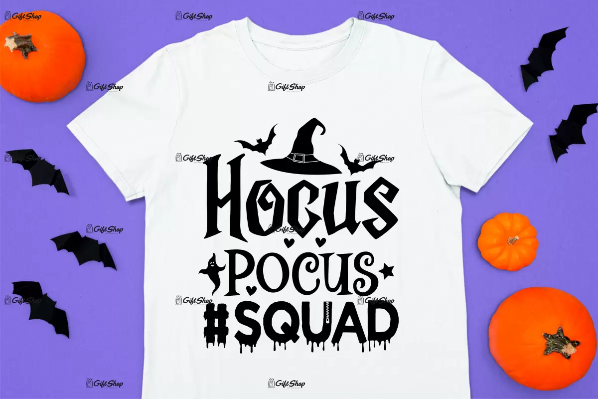 Hocus pocus squad, tricou cu mesaj
