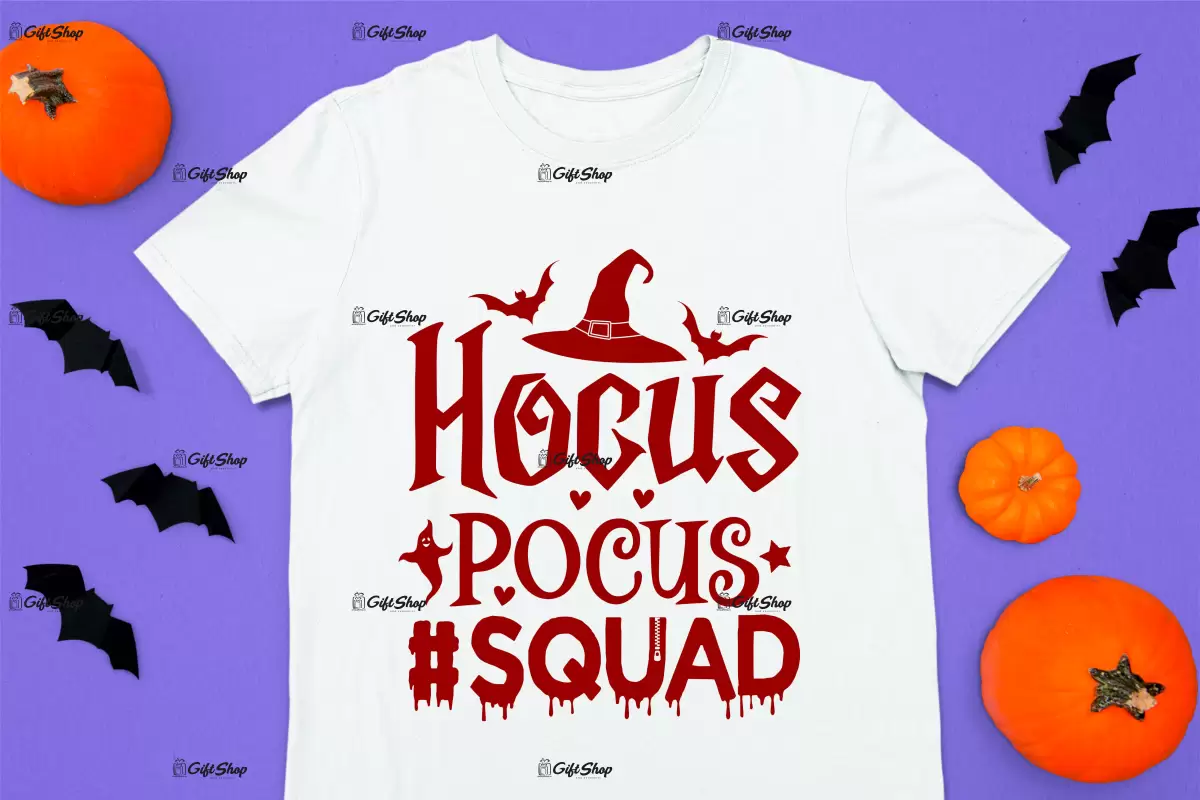 Hocus pocus squad, tricou cu mesaj