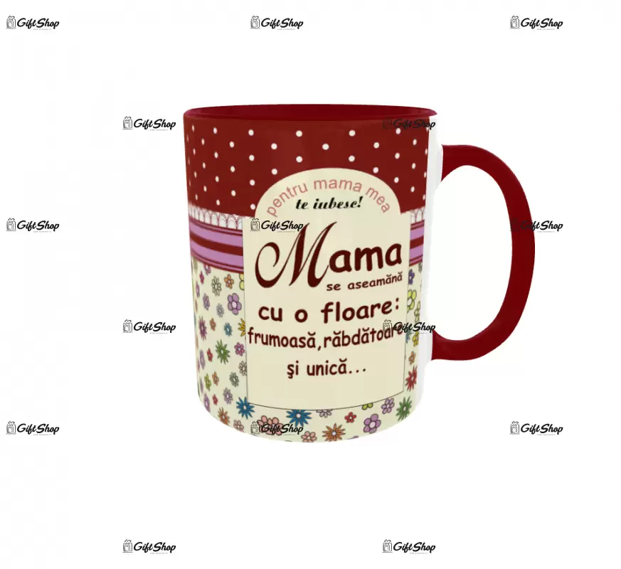 Pentru mama mea te iubesc, cana ceramica, 330ml, cgs1054