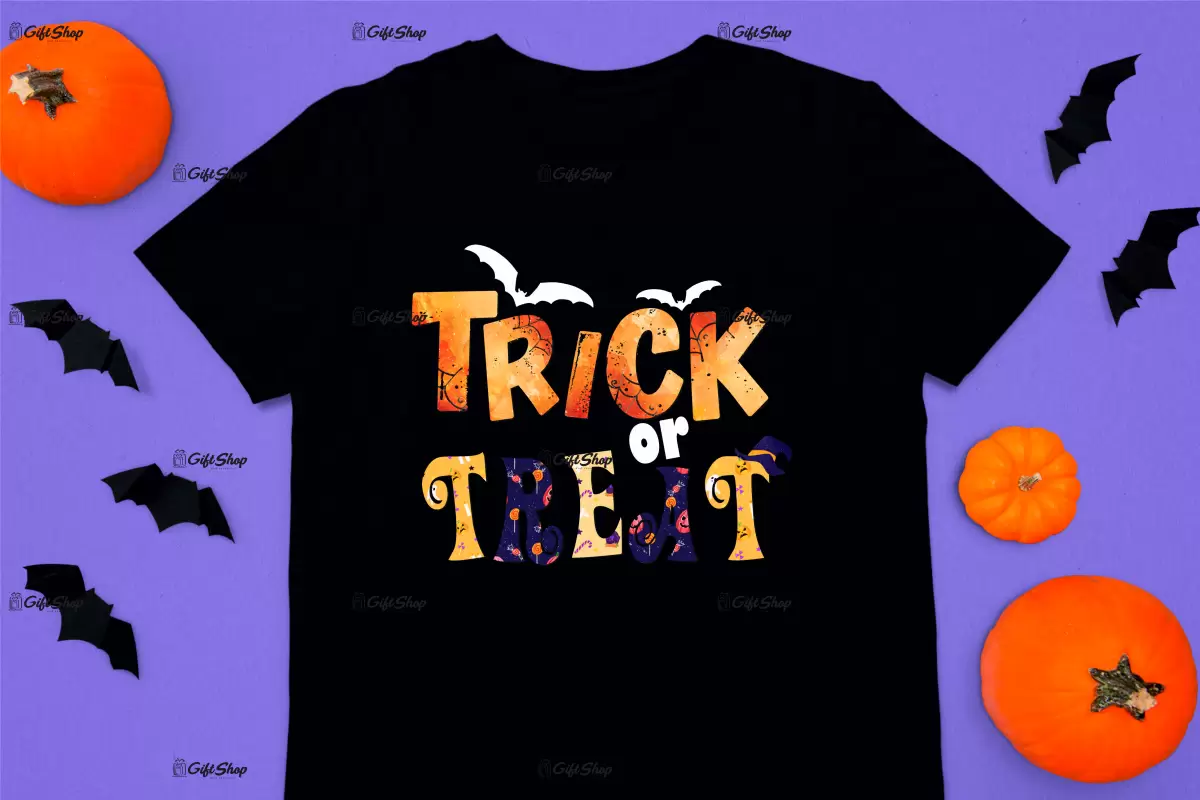 Trick or treat, tricou cu mesaj