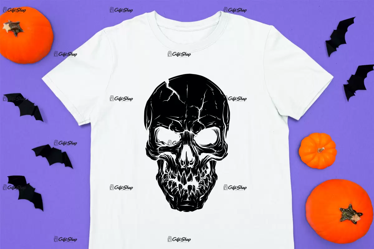 Skull, tricou cu mesaj