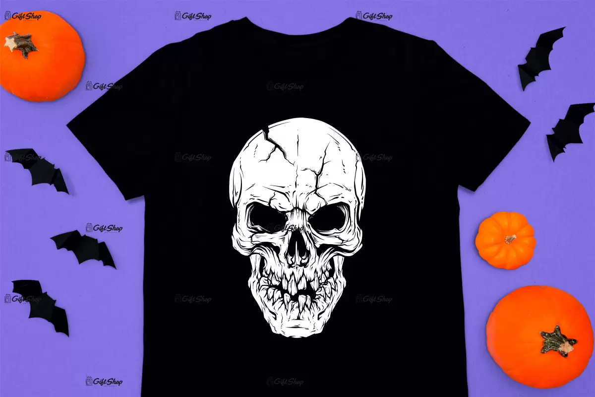 Skull, tricou cu mesaj