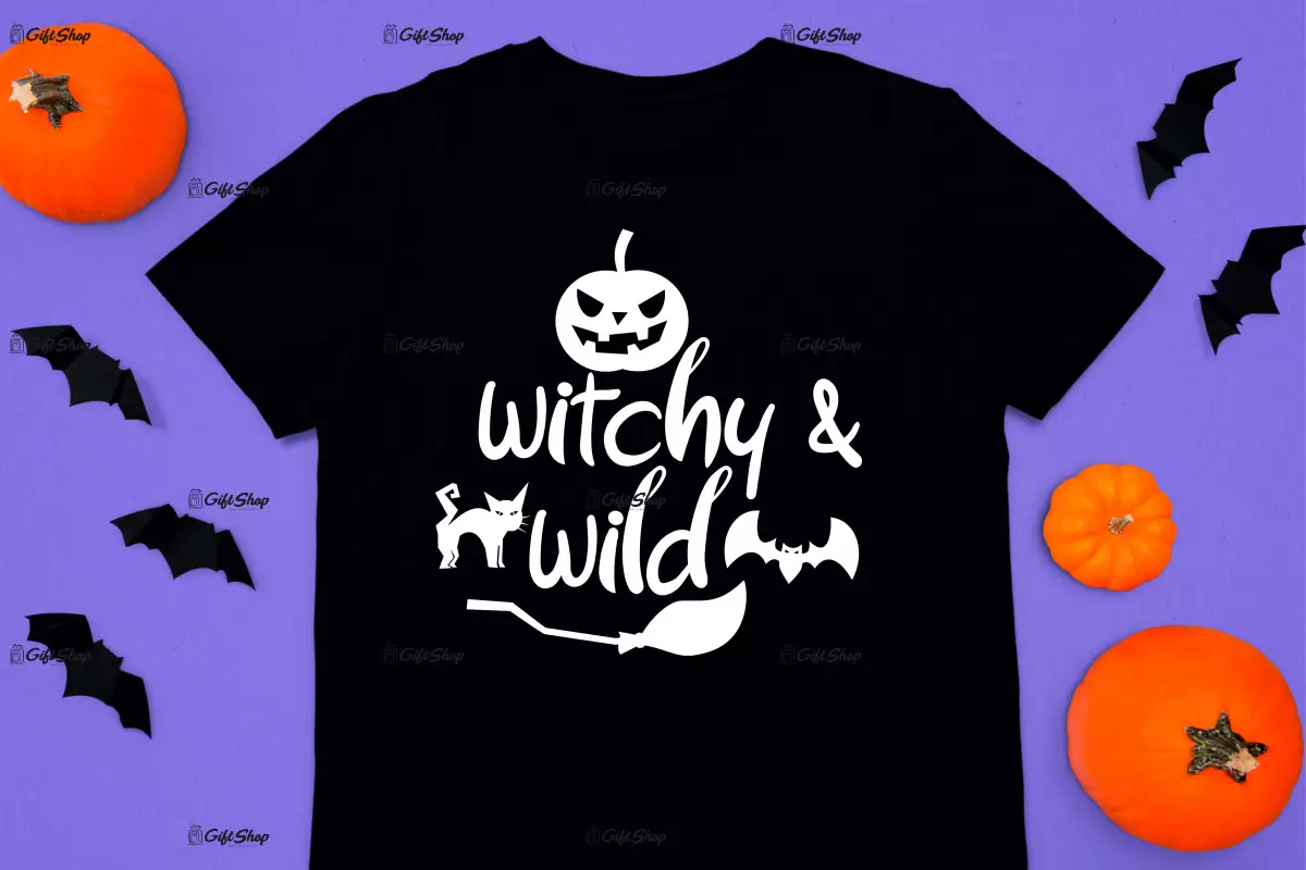 Witchy & wild, tricou cu mesaj