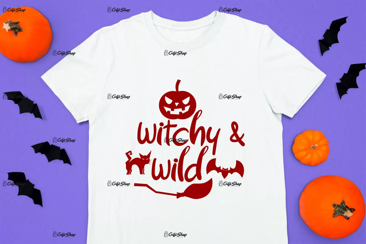 Witchy & wild, tricou cu mesaj