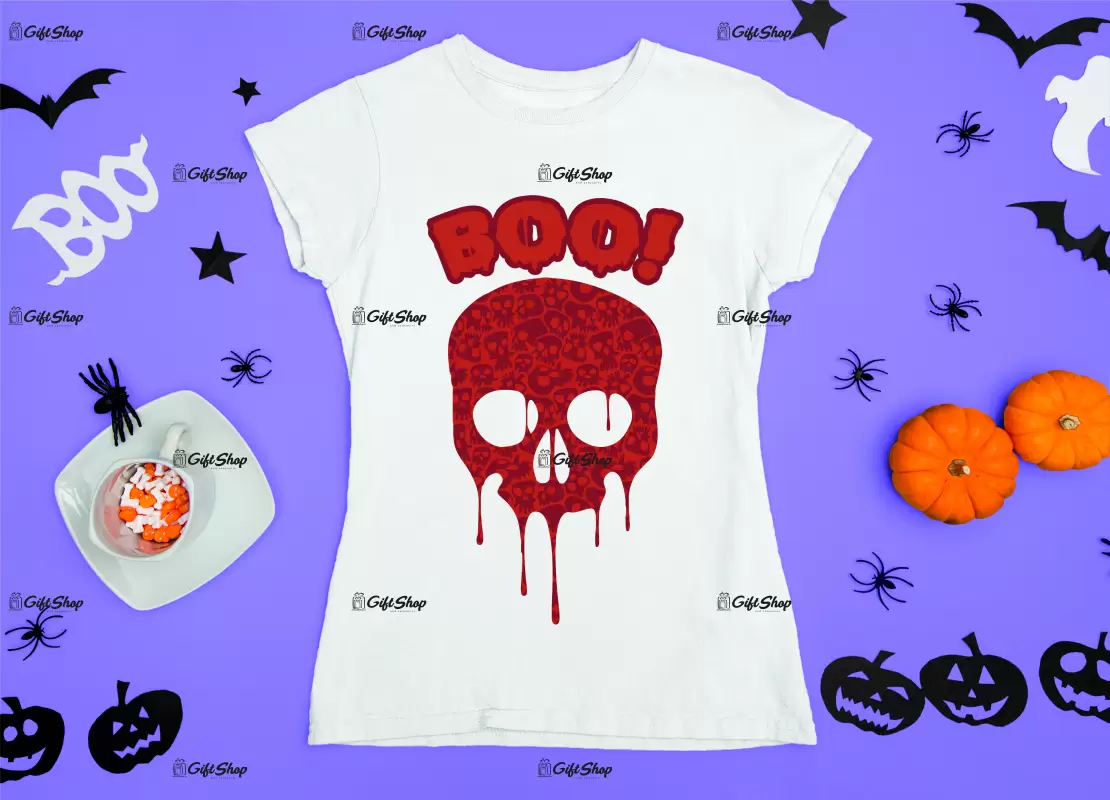 Boo, tricou cu mesaj.