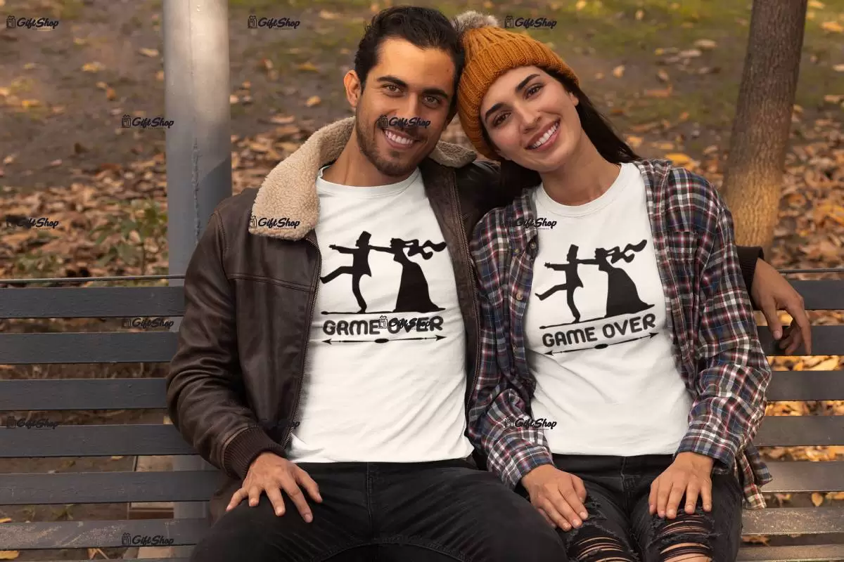Game over, tricou cu mesaj, model 2
