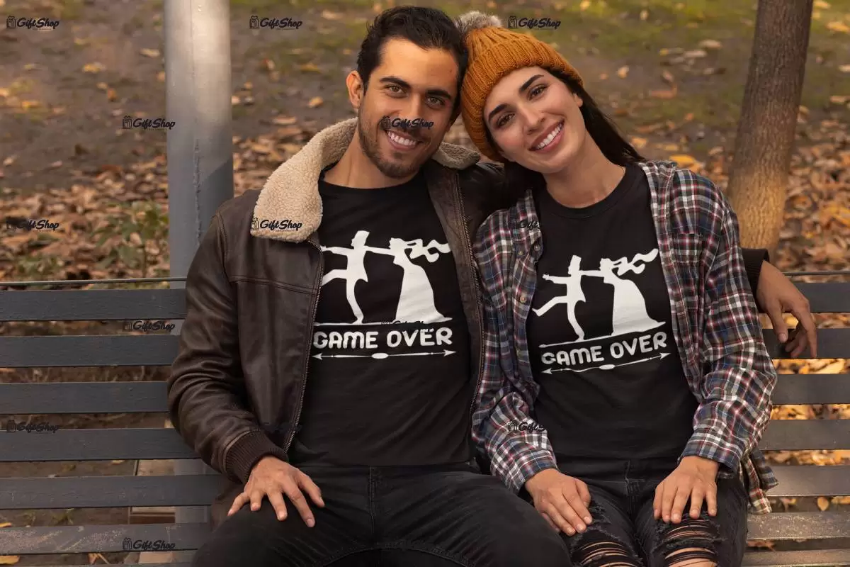 Game over, tricou cu mesaj, model 1