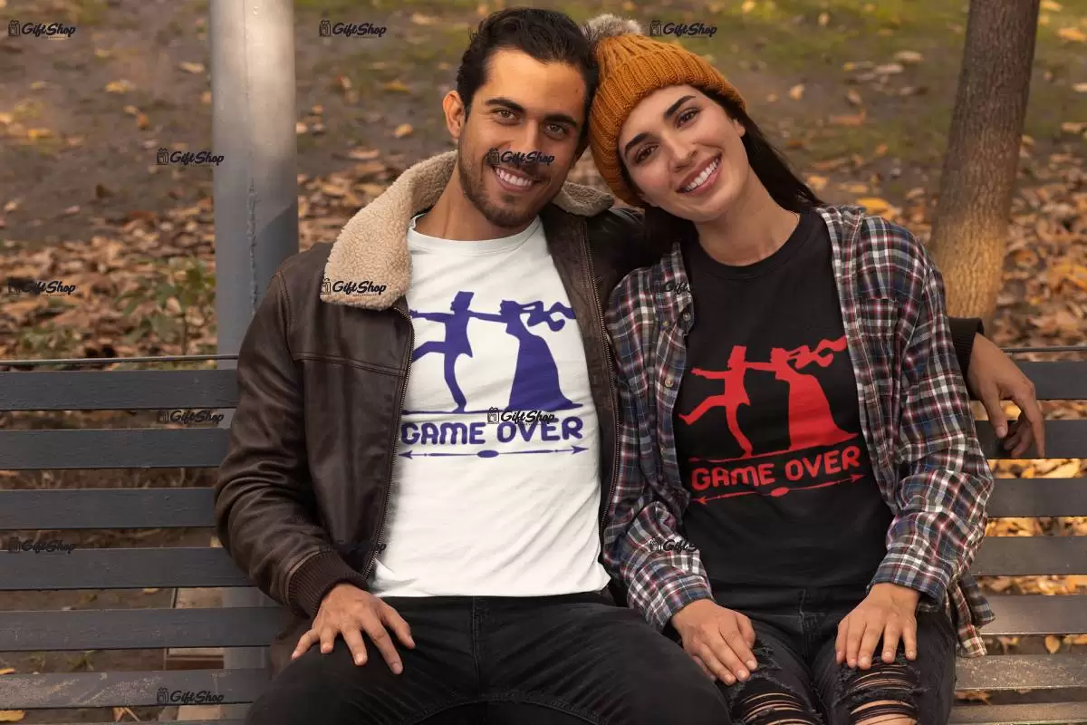 Game over, tricou cu mesaj, model 1
