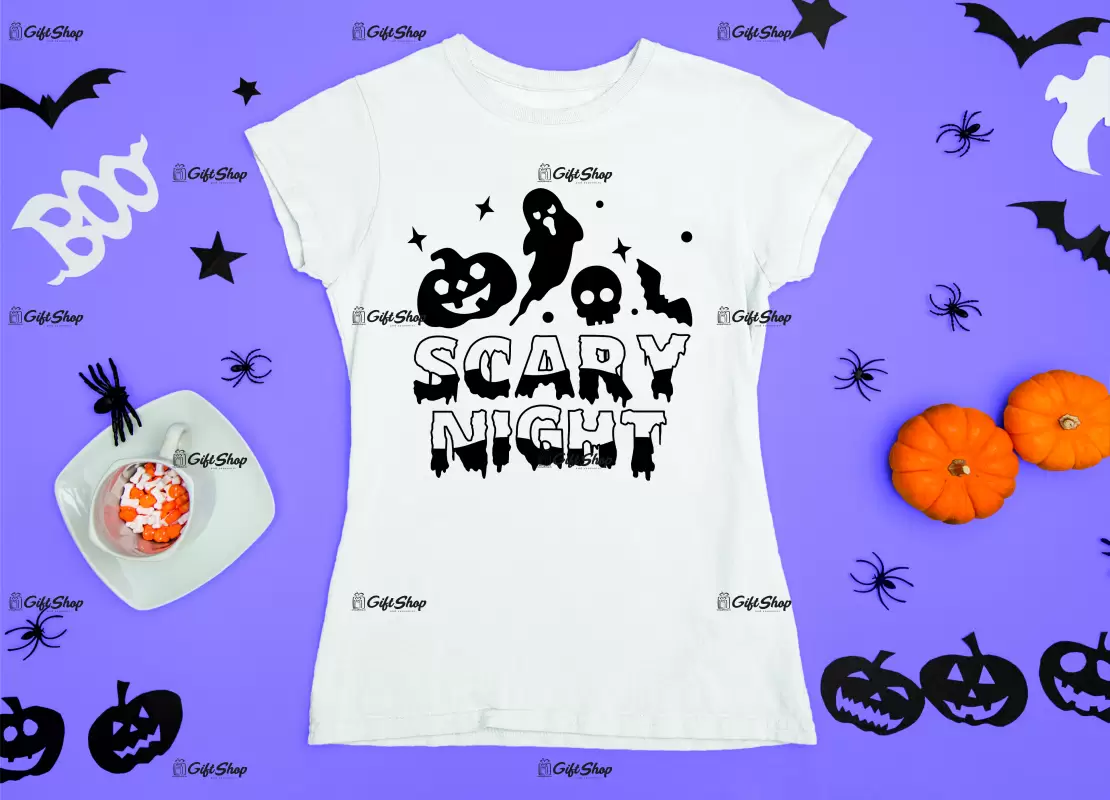 Scary night, tricou cu mesaj.