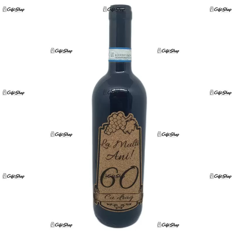 La multi ani 60 editie limitata, vin rosu cabernet sauvignon, demisec, 750ml, 13.5% alcool