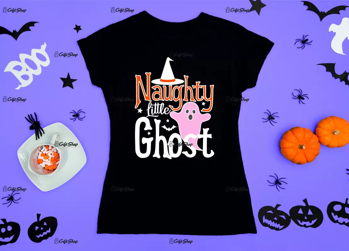 Naughty little ghost, tricou cu mesaj