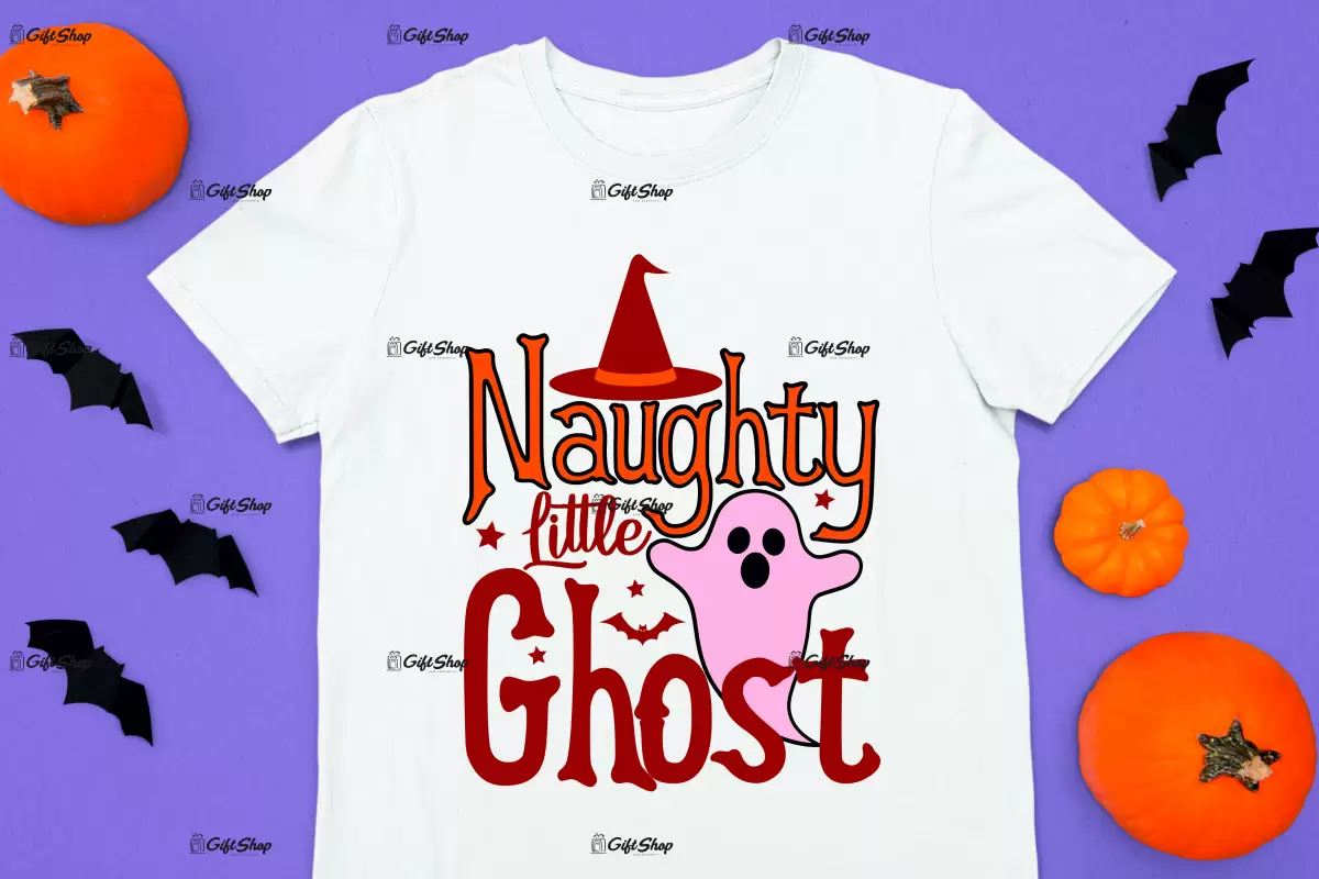 Naughty little ghost, tricou cu mesaj