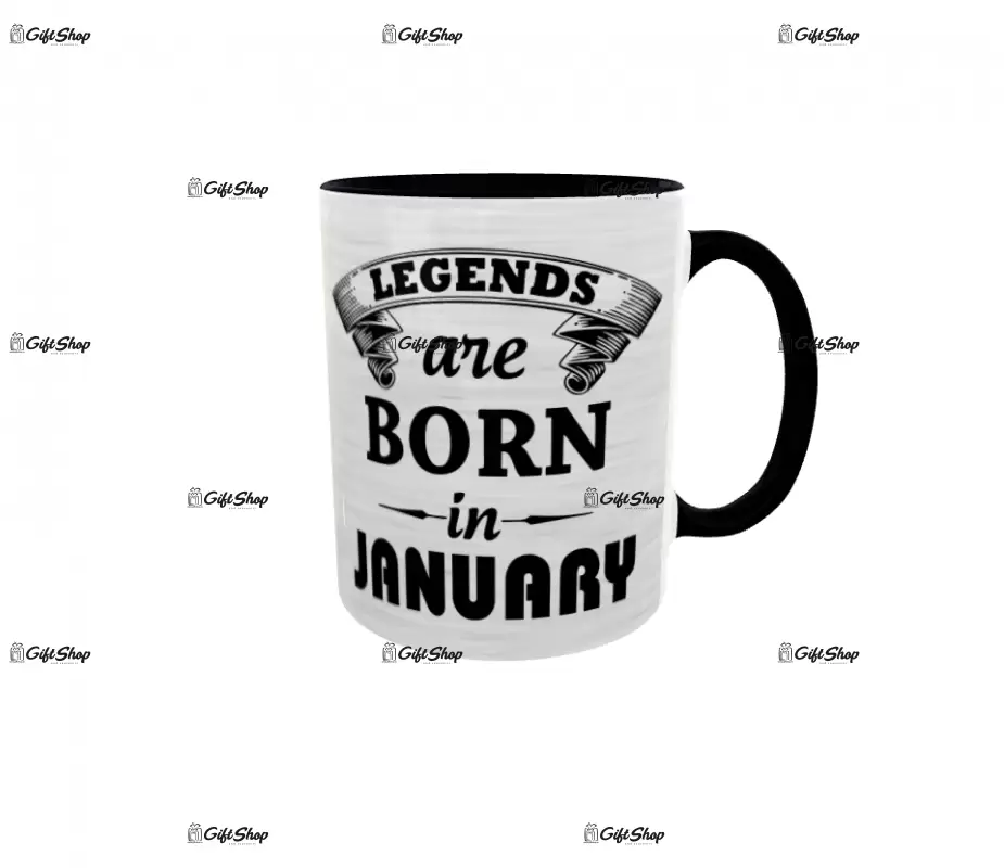 January, legends are born in, cana ceramica, 330ml, cgs1109a