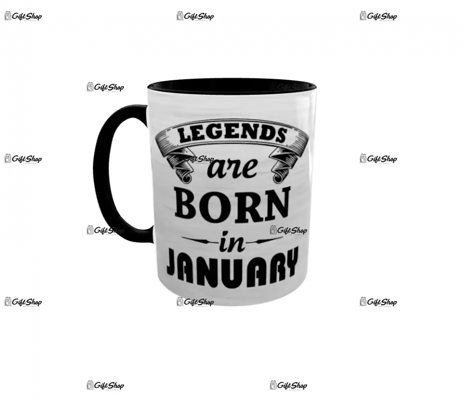 January, legends are born in, cana ceramica, 330ml, cgs1109a