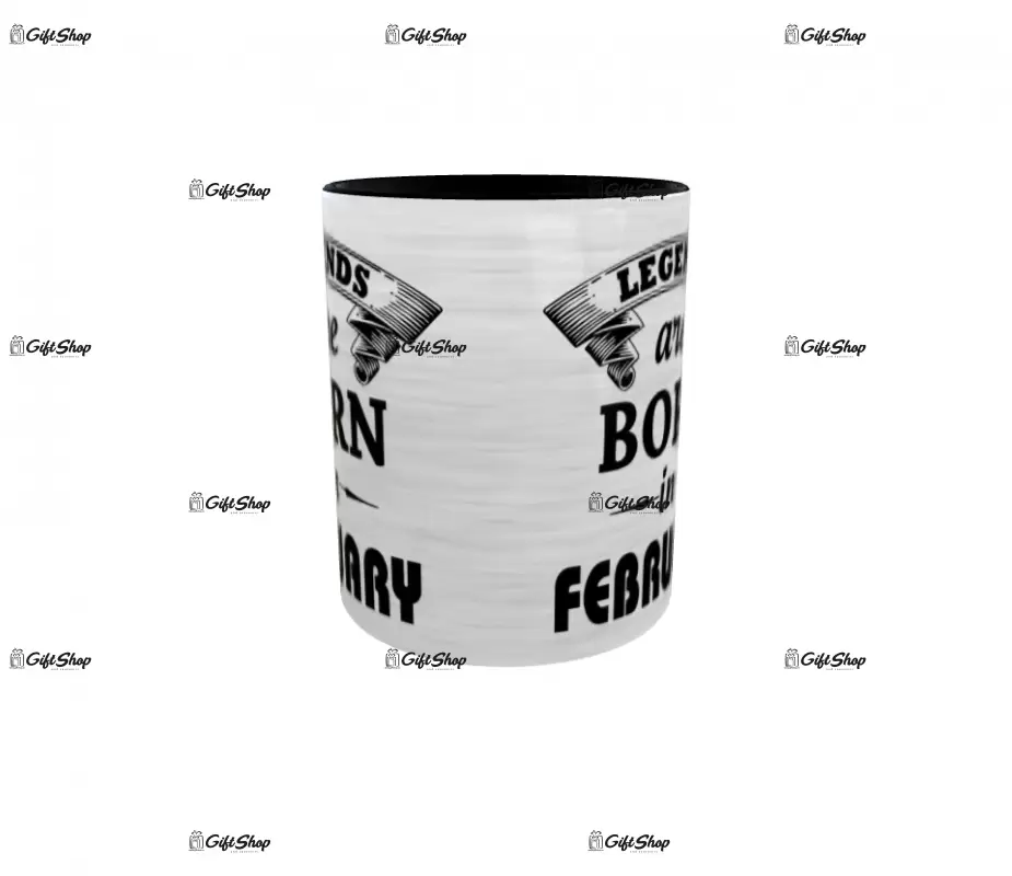 February, legends are born in, cana ceramica, 330ml, cgs1109b