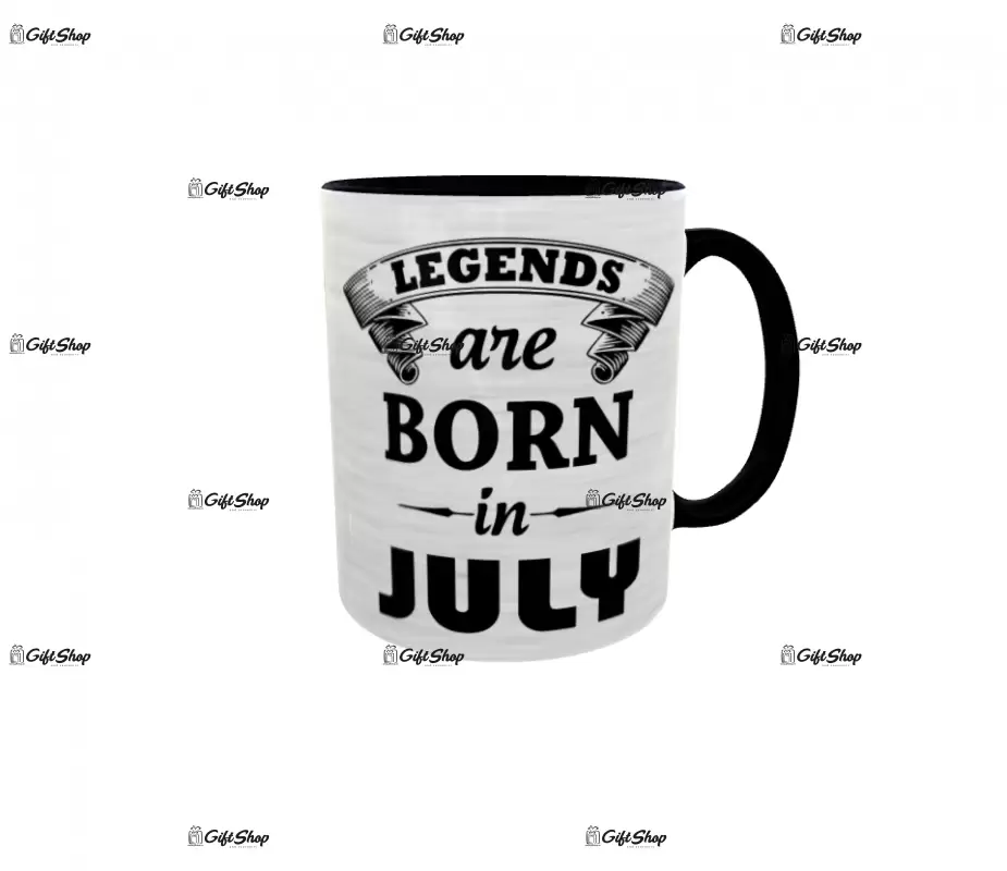 July, legends are born in, cana ceramica, 330ml, cgs1109g