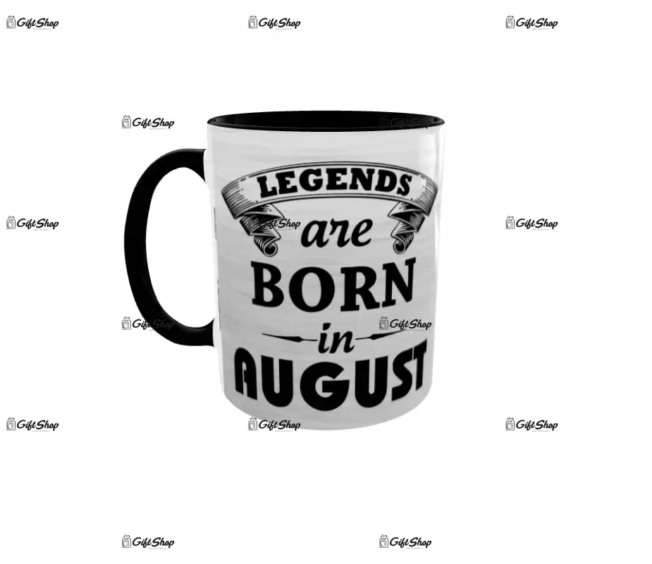 August, legends are born in, cana ceramica, 330ml, cgs1109h