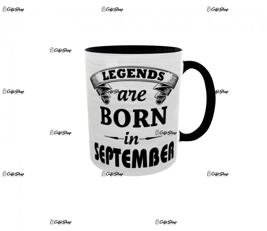 September, legends are born in, cana ceramica, 330ml, cgs1109i