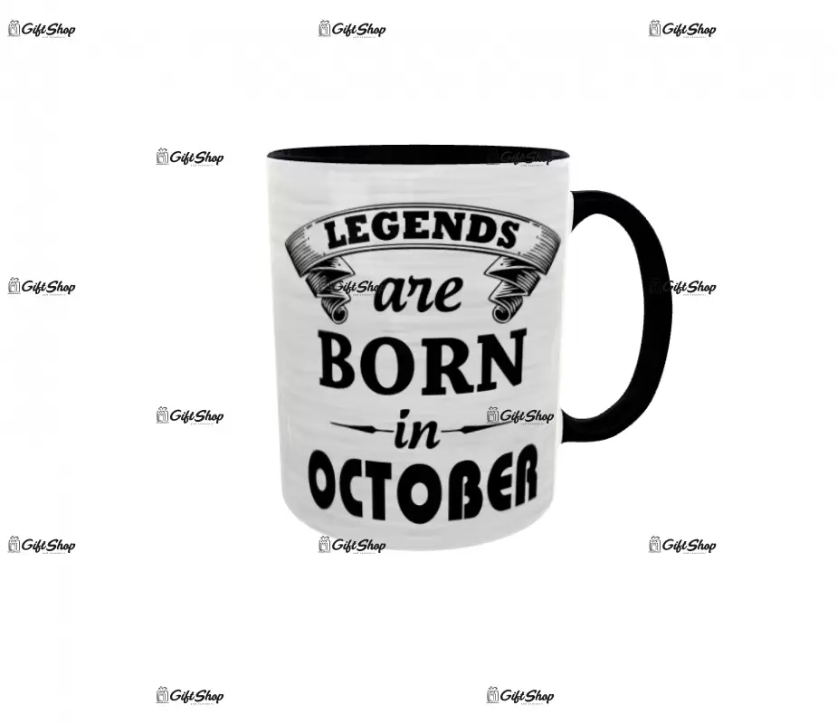 October, legends are born in, cana ceramica, 330ml, cgs1109j