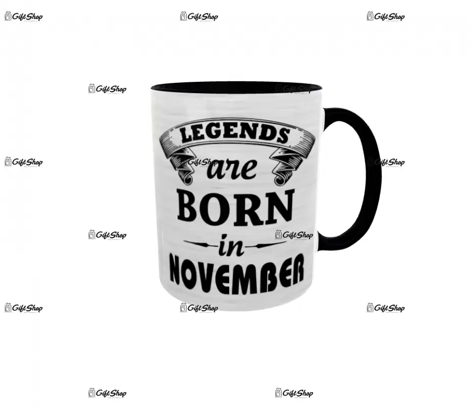 November, legends are born in, cana ceramica, 330ml, cgs1109k