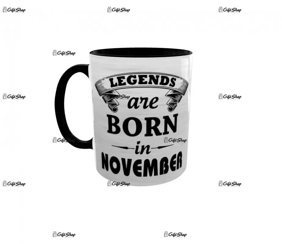 November, legends are born in, cana ceramica, 330ml, cgs1109k