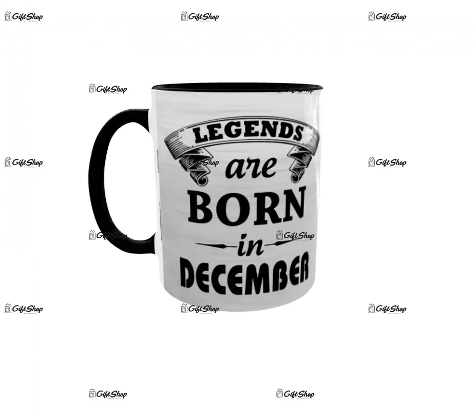 December, legends are born in, cana ceramica, 330ml, cgs1109l