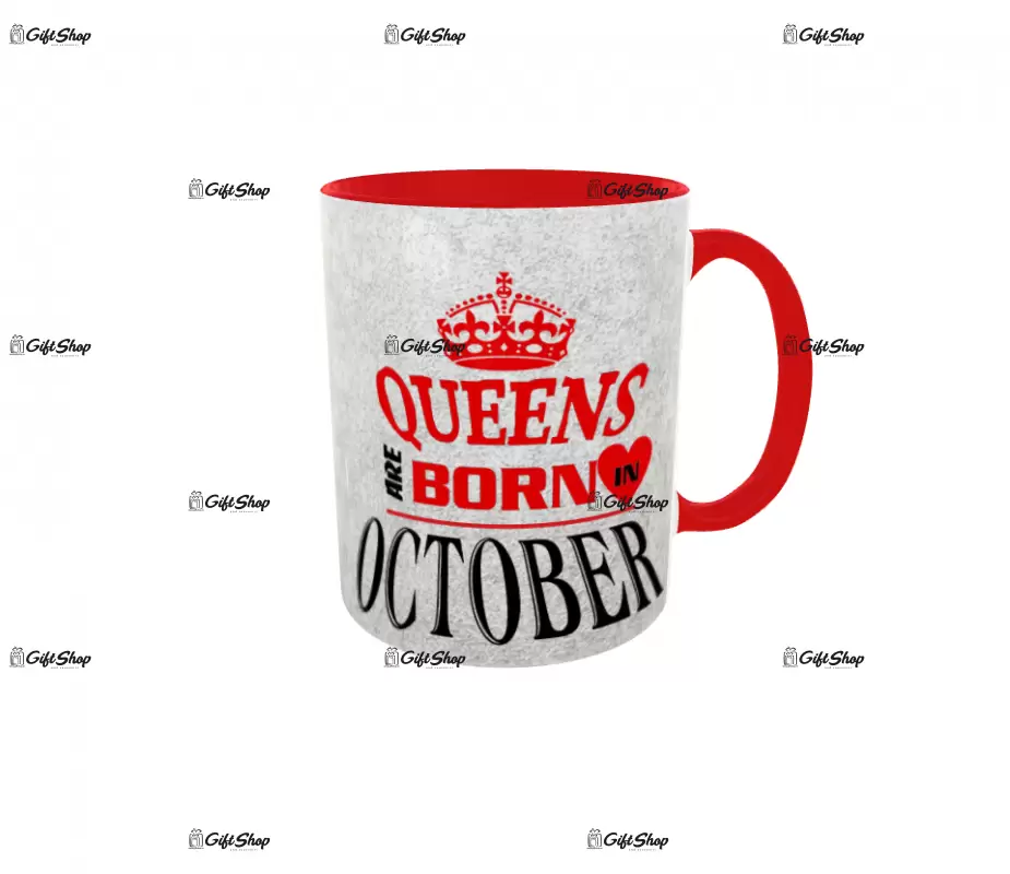 October, queens are born in, cana ceramica, 330ml, cgs1110j
