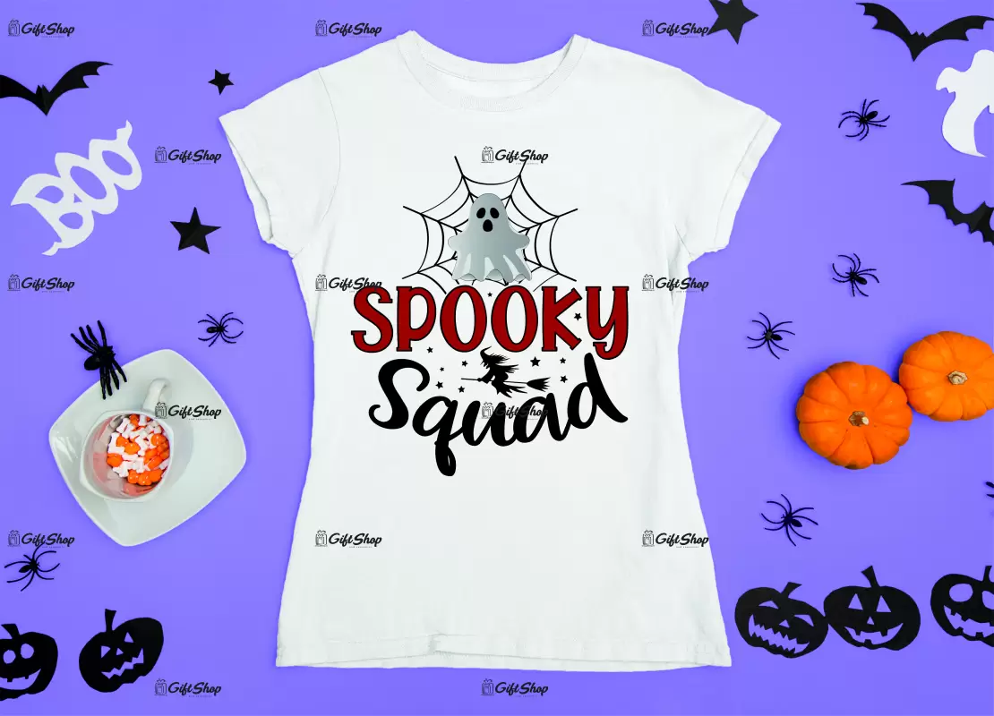 Spooky squad, tricou cu mesaj