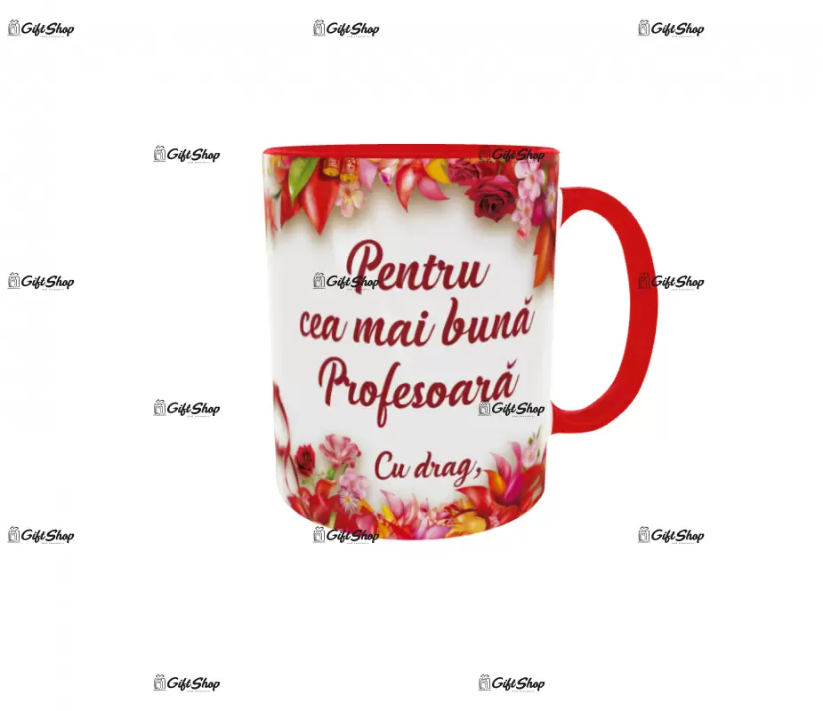Pentru cea mai buna profesoara, cana ceramica, 330ml, cgs1120