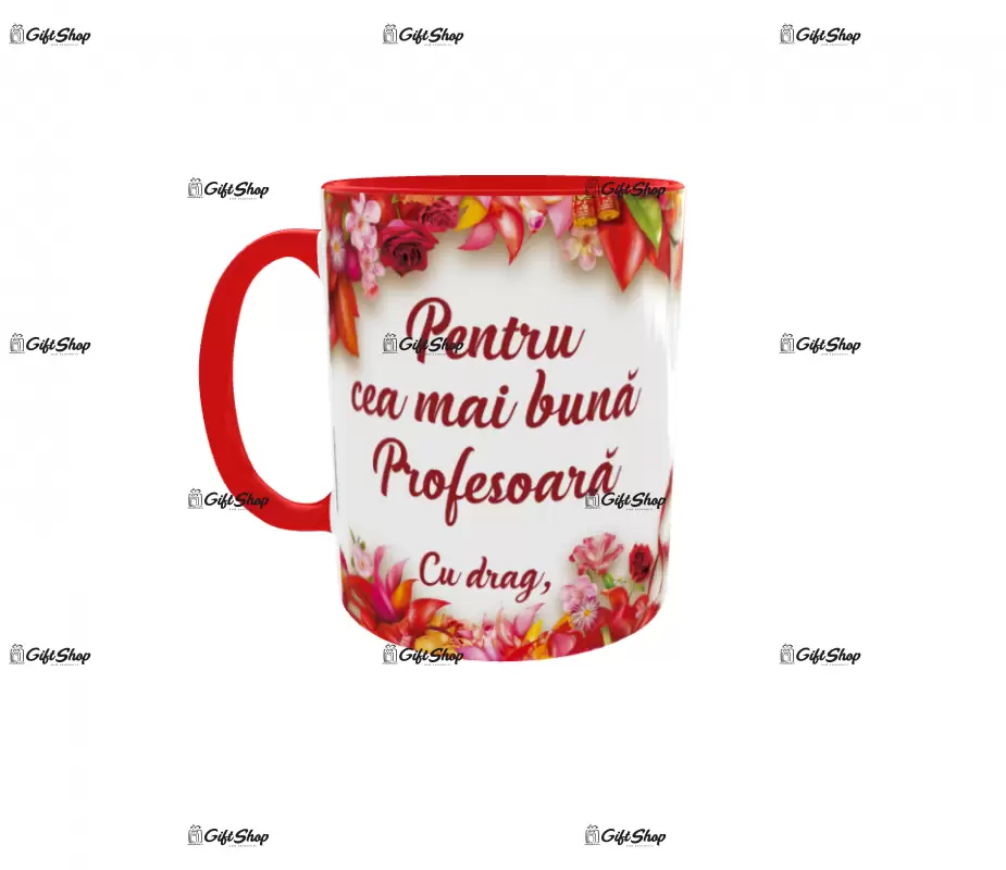 Pentru cea mai buna profesoara, cana ceramica, 330ml, cgs1120