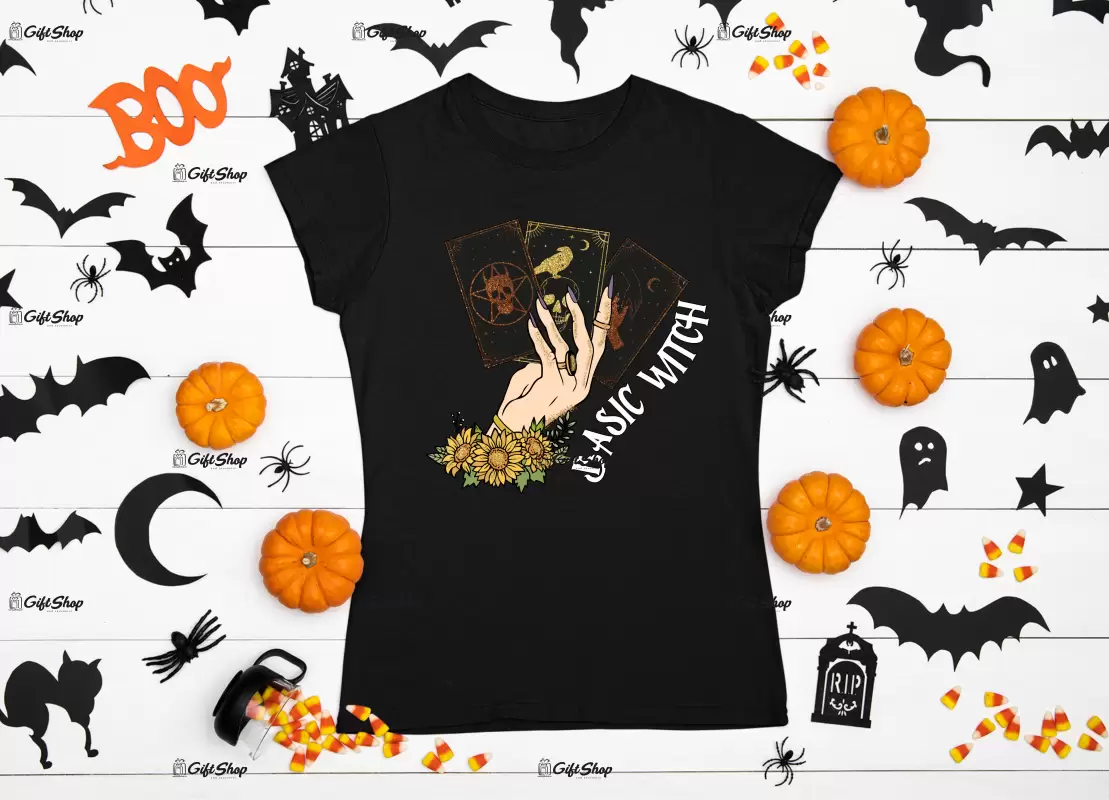 Basic witch , tricou cu mesaj