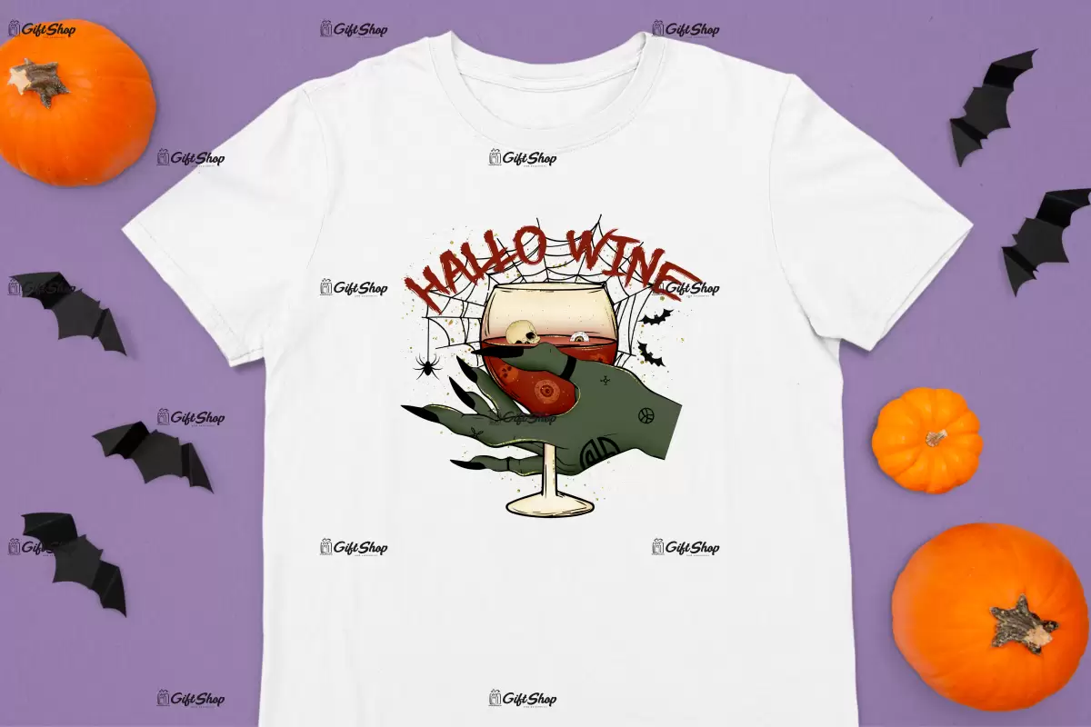 Hallo wine , tricou cu mesaj