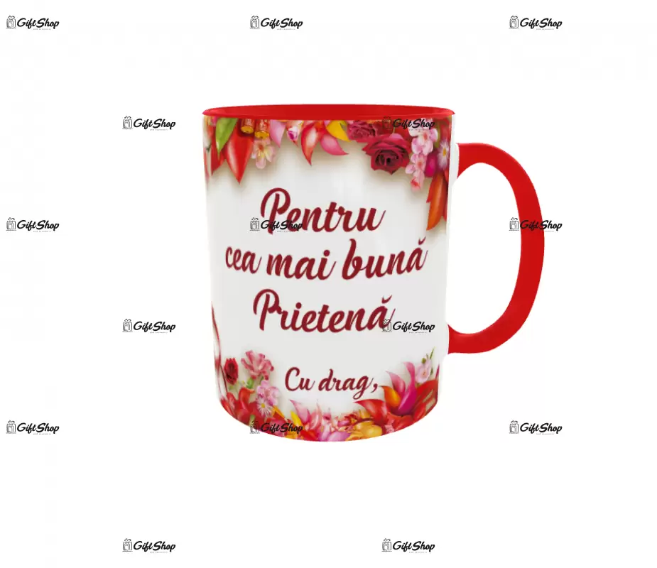 Pentru cea mai buna prietena, cana ceramica, 330ml, cgs1133
