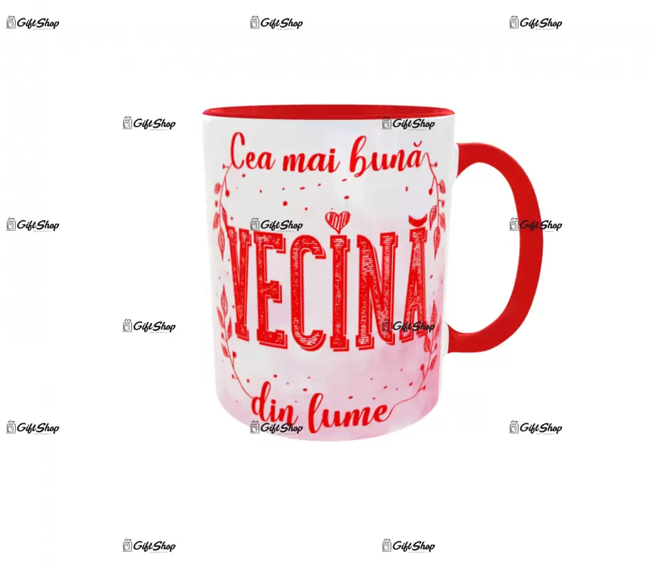 Pentru cea mai buna vecina din lume, cana ceramica, 330ml, cgs1135b